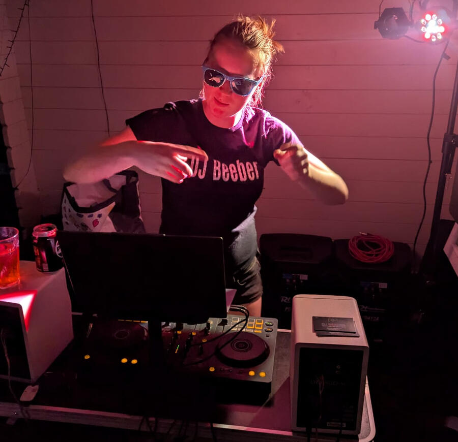 DJ Beeber playing live at a private party DJ Beeber playing live at a private party
